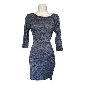 Forever 21 Stretchy Ruched Bodycon Dress Size S Gray